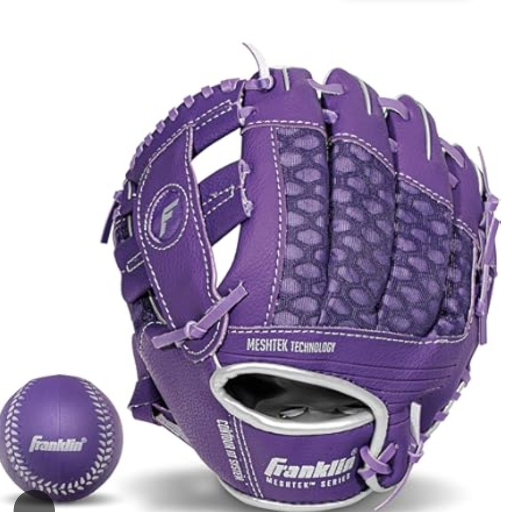 Franklin Sports Meshtek Series 9.5" Youth T-Ball Left Handed Glove Ball Set